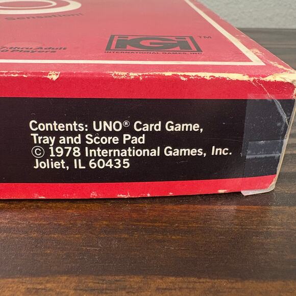 VTG 1978 Deluxe Uno Game 103 Card Deck W/ Original Scorepad Box and Instructions - Picture 4 of 7